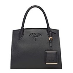 Fake Prada Monochrome Saffiano Leather Bag 1BA156 Black Replica