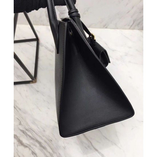 Fake Prada Monochrome Saffiano Leather Bag 1BA156 Black Replica