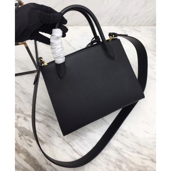 Fake Prada Monochrome Saffiano Leather Bag 1BA156 Black Replica