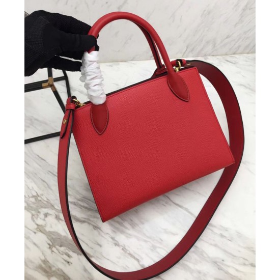 Replica Prada Monochrome Saffiano Leather Bag 1BA156 Red 