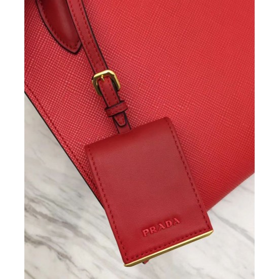 Replica Prada Monochrome Saffiano Leather Bag 1BA156 Red 