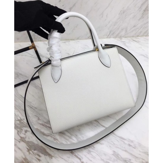 Replica Prada Monochrome Saffiano Leather Bag 1BA156 White