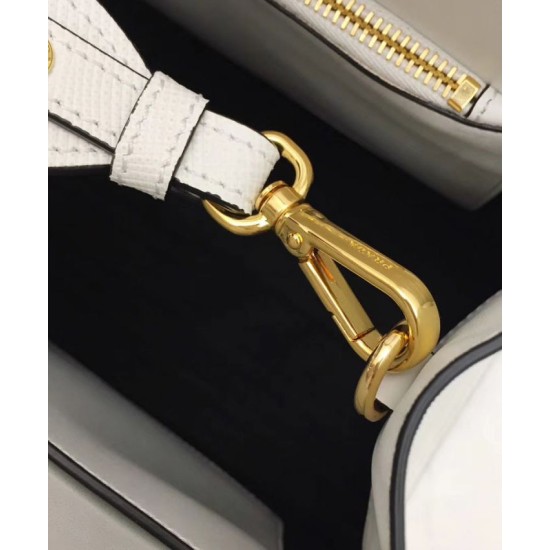 Replica Prada Monochrome Saffiano Leather Bag 1BA156 White