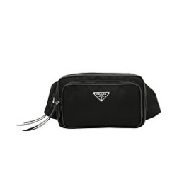 Replica Prada Nylon And Saffiano Fanny Pack 1BL010 Black