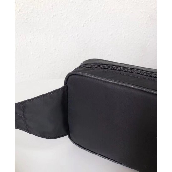 Replica Prada Nylon And Saffiano Fanny Pack 1BL010 Black