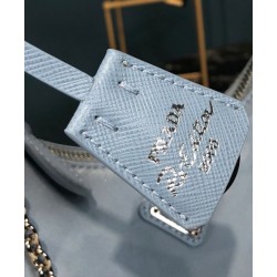 Fake Prada Re-Edition 2005 nylon shoulder bag Light Blue Replica