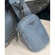 Fake Prada Re-Edition 2005 nylon shoulder bag Light Blue Replica