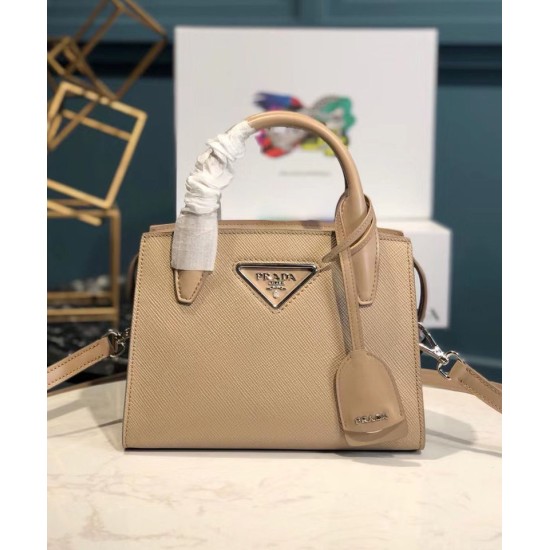 Replica Prada Saffiano leather Prada Kristen handbag 1BA269 Apricot