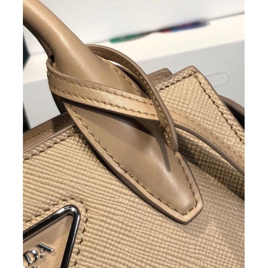 Replica Prada Saffiano leather Prada Kristen handbag 1BA269 Apricot