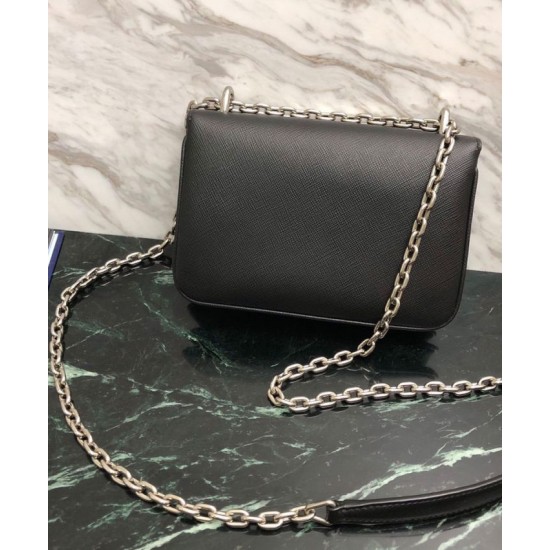 Replica Prada Nylon and Saffiano Leather Shoulder Bag