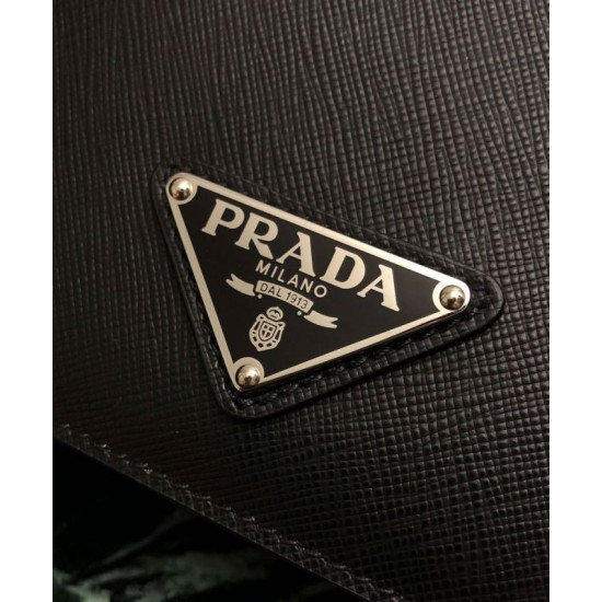 Replica Prada Nylon and Saffiano Leather Shoulder Bag