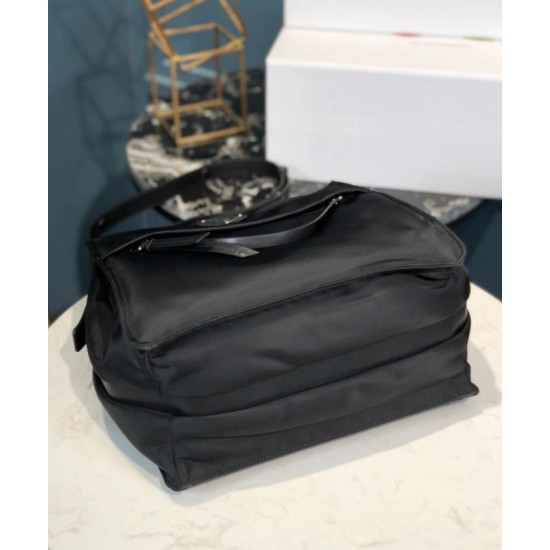 Fake Prada Padded nylon hobo bag 1BC128 Black Replica