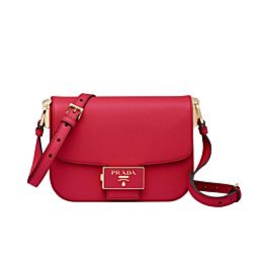 Fake Prada Embleme Saffiano Leather Bag 1BD217 Red Replica