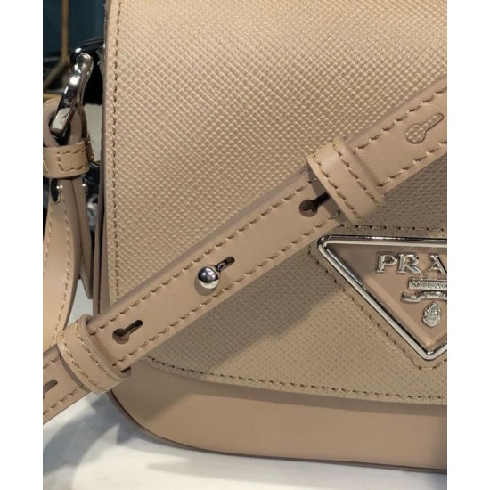 Fake Prada Saffiano leather shoulder bag 1BD249 Apricot Replica Replica Prada Saffiano leather shoulder bag 1BD249 Apricot