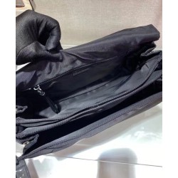 Fake Prada Medium padded nylon shoulder bag 1BD255 Black Replica
