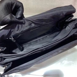 Fake Prada Medium padded nylon shoulder bag 1BD255 Black Replica