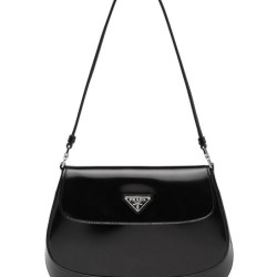 Fake Prada Cleo brushed leather shoulder bag with flap 1BD311 Replica