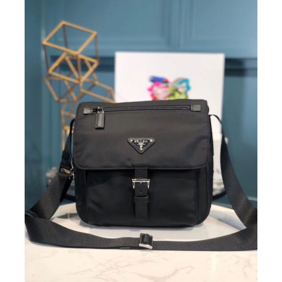 Replica Prada Small Nylon Shoulder Bag 1BD994 Black