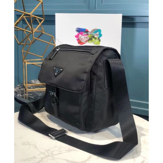 Replica Prada Small Nylon Shoulder Bag 1BD994 Black