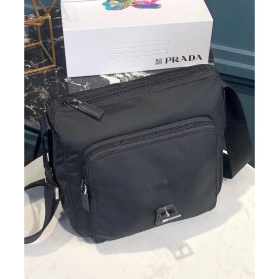 Replica Prada Small Nylon Shoulder Bag 1BD994 Black