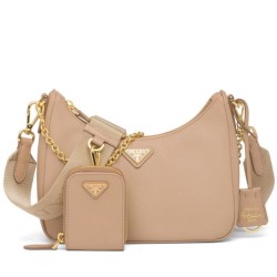 Replica Prada Re-Edition 2005 Saffiano leather bag 1BH204 Apricot