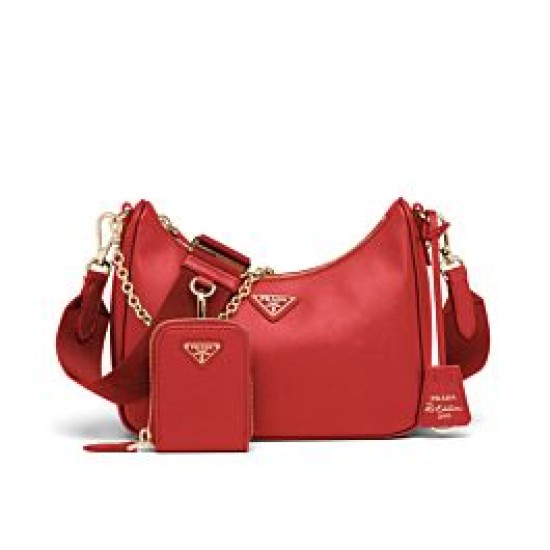 Fake Prada Re-Edition 2005 Saffiano leather bag 1BH204 Red Replica