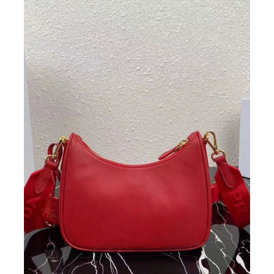 Fake Prada Re-Edition 2005 Saffiano leather bag 1BH204 Red Replica
