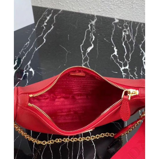Fake Prada Re-Edition 2005 Saffiano leather bag 1BH204 Red Replica