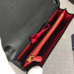 Replica Prada Saffiano leather shoulder bag 1BP012 Black