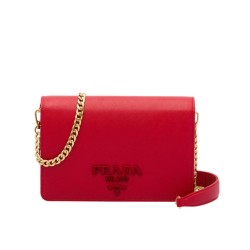 Replica Prada Saffiano leather shoulder bag 1BP012 Red