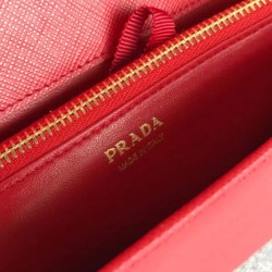 Replica Prada Saffiano leather shoulder bag 1BP012 Red Replica Prada Saffiano leather shoulder bag 1BP012 Red