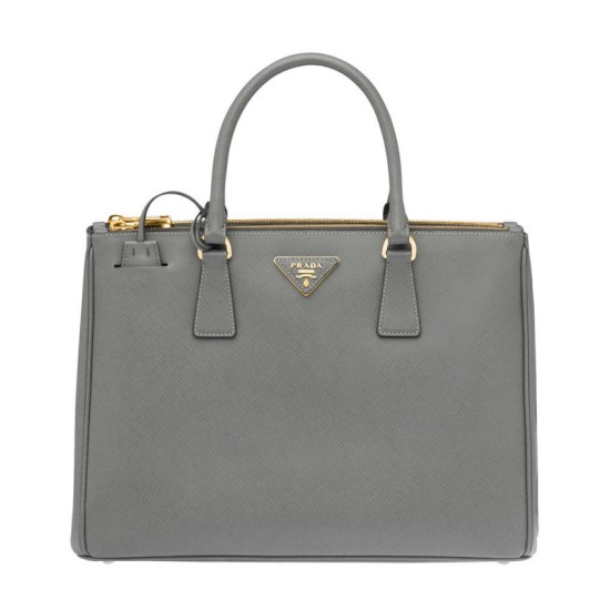 Replica Prada Galleria Soft Leather Tote Bag 1BA274 Gray