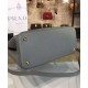 Replica Prada Galleria Soft Leather Tote Bag 1BA274 Gray