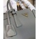 Replica Prada Galleria Soft Leather Tote Bag 1BA274 Gray