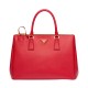 Replica Prada Galleria Soft Leather Tote Bag 1BA274 Red