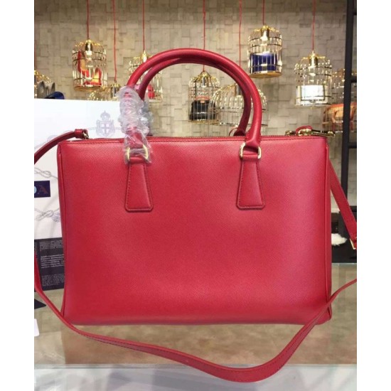 Replica Prada Galleria Soft Leather Tote Bag 1BA274 Red