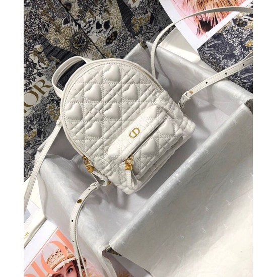 Replica Christian Dior Mini Dioramour Dior Backpack Cream