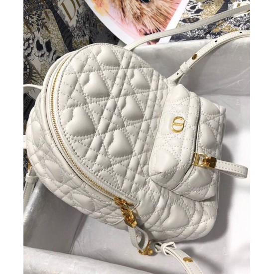 Replica Christian Dior Mini Dioramour Dior Backpack Cream