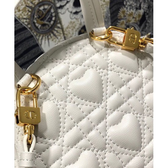 Replica Christian Dior Mini Dioramour Dior Backpack Cream
