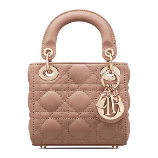 Replica Christian Dior Micro Lady Dior Bag Apricot