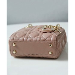 Replica Christian Dior Micro Lady Dior Bag Apricot