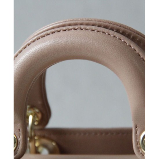 Replica Christian Dior Micro Lady Dior Bag Apricot