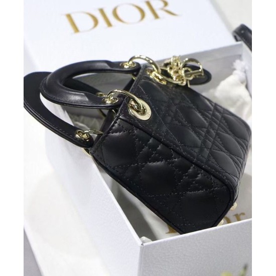 Replica Christian Dior Micro Lady Dior Bag Black