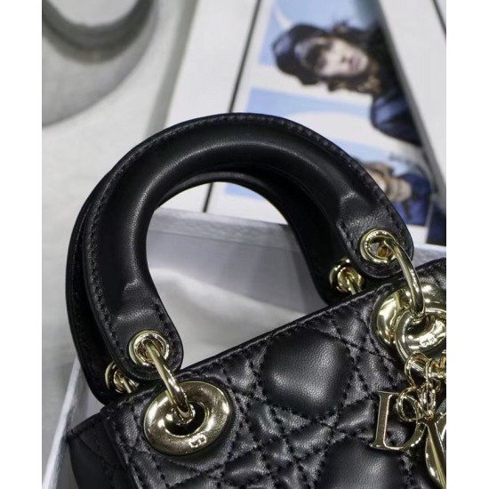 Replica Christian Dior Micro Lady Dior Bag Black