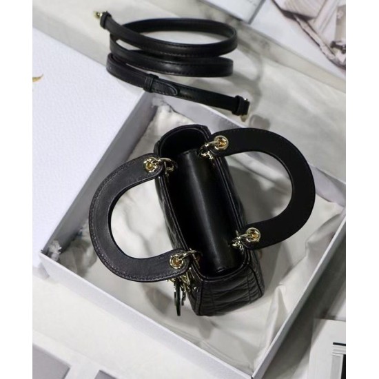 Replica Christian Dior Micro Lady Dior Bag Black