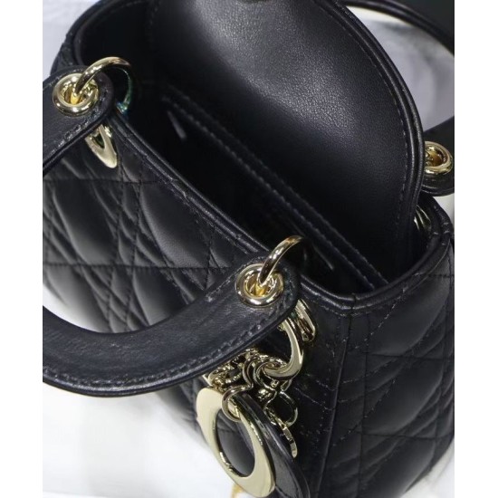 Replica Christian Dior Micro Lady Dior Bag Black