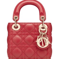 Fake Christian Dior Micro Lady Dior Bag Red Replica