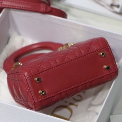 Fake Christian Dior Micro Lady Dior Bag Red Replica