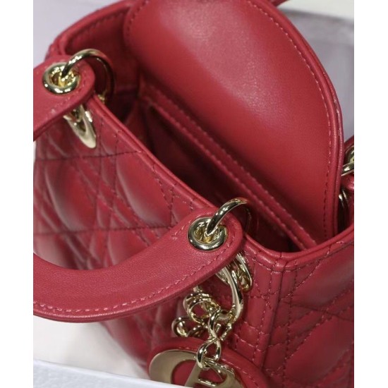 Fake Christian Dior Micro Lady Dior Bag Red Replica