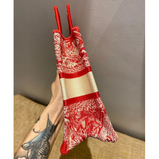 Fake Christian Dior Mini Dior Book Tote Red Replica
